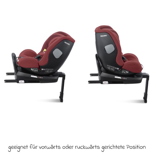 Recaro Seggiolino Reboarder Salia 125 i-Size dalla nascita a 7 anni (40 cm - 125 cm) girevole con base Isofix - Iron Red