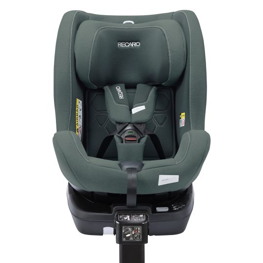 Recaro Seggiolino Reboarder Salia 125 i-Size dalla nascita a 7 anni (40 cm - 125 cm) girevole con base Isofix - Verde Minerale