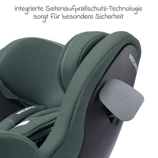 Recaro Seggiolino Reboarder Salia 125 i-Size dalla nascita a 7 anni (40 cm - 125 cm) girevole con base Isofix - Verde Minerale