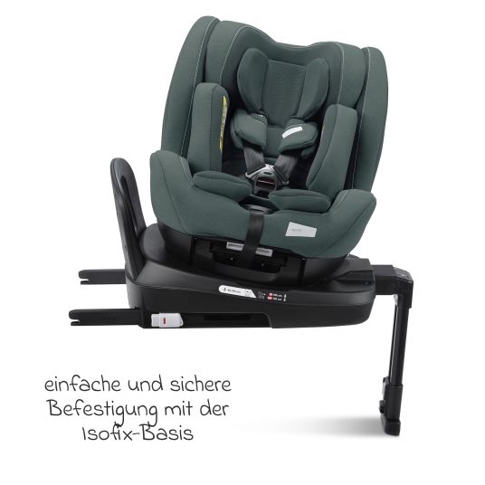 Recaro Seggiolino Reboarder Salia 125 i-Size dalla nascita a 7 anni (40 cm - 125 cm) girevole con base Isofix - Verde Minerale