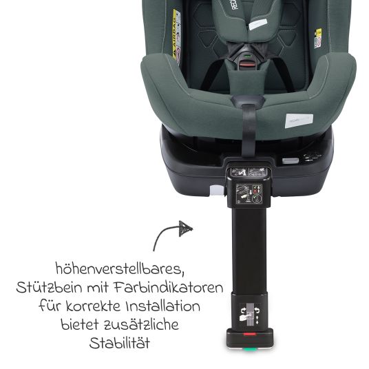 Recaro Seggiolino Reboarder Salia 125 i-Size dalla nascita a 7 anni (40 cm - 125 cm) girevole con base Isofix - Verde Minerale