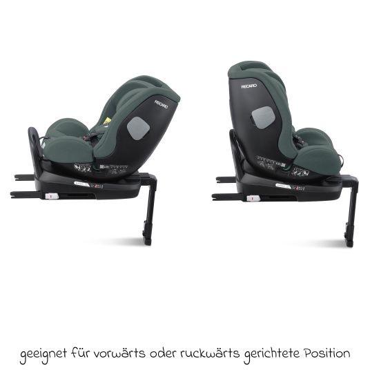 Recaro Seggiolino Reboarder Salia 125 i-Size dalla nascita a 7 anni (40 cm - 125 cm) girevole con base Isofix - Verde Minerale