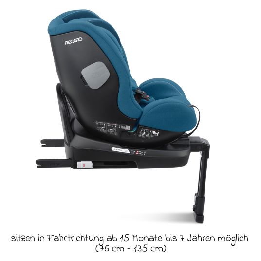 Recaro Seggiolino Reboarder Salia 125 i-Size dalla nascita a 7 anni (40 cm - 125 cm) girevole con base Isofix - Blu acciaio