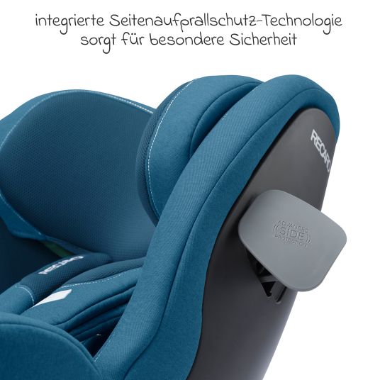 Recaro Seggiolino Reboarder Salia 125 i-Size dalla nascita a 7 anni (40 cm - 125 cm) girevole con base Isofix - Blu acciaio