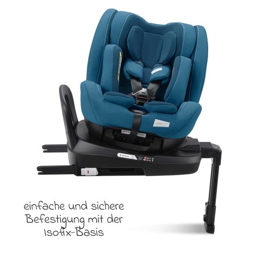 Recaro Seggiolino Reboarder Salia 125 i-Size dalla nascita a 7 anni (40 cm - 125 cm) girevole con base Isofix - Blu acciaio