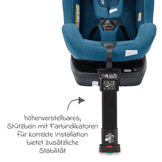 Recaro Seggiolino Reboarder Salia 125 i-Size dalla nascita a 7 anni (40 cm - 125 cm) girevole con base Isofix - Blu acciaio