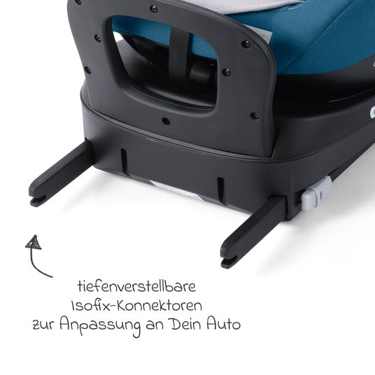 Recaro Seggiolino Reboarder Salia 125 i-Size dalla nascita a 7 anni (40 cm - 125 cm) girevole con base Isofix - Blu acciaio