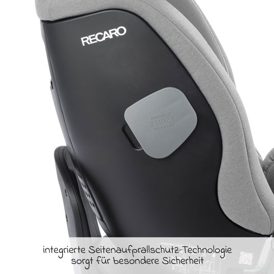 Recaro Reboarder-Kindersitz Salia 125 i-Size KID ab 3 Monate bis 7 Jahre (61 cm - 125 cm) drehbar mit Isofix-Basis - Carbon Grey