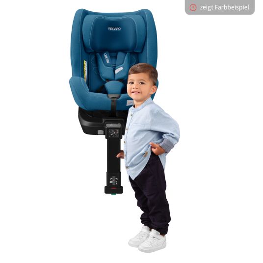 Recaro Reboarder-Kindersitz Salia 125 i-Size KID ab 3 Monate bis 7 Jahre (61 cm - 125 cm) drehbar mit Isofix-Basis - Carbon Grey