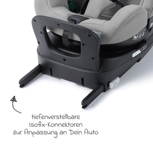 Recaro Reboarder-Kindersitz Salia 125 i-Size KID ab 3 Monate bis 7 Jahre (61 cm - 125 cm) drehbar mit Isofix-Basis - Carbon Grey