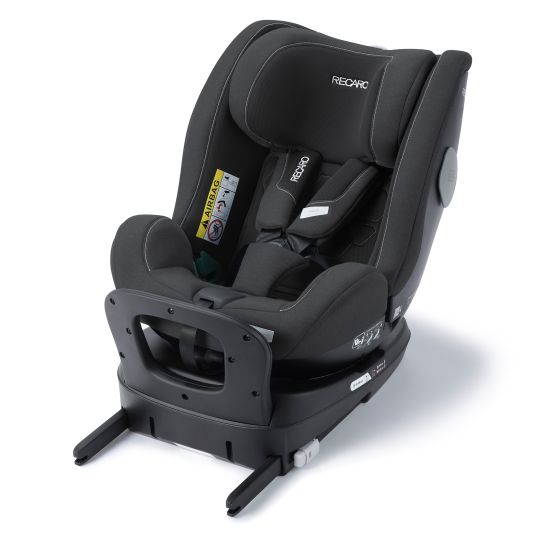 Recaro Reboarder-Kindersitz Salia 125 i-Size KID ab 3 Monate bis 7 Jahre (61 cm - 125 cm) drehbar mit Isofix-Basis - Fibre Black