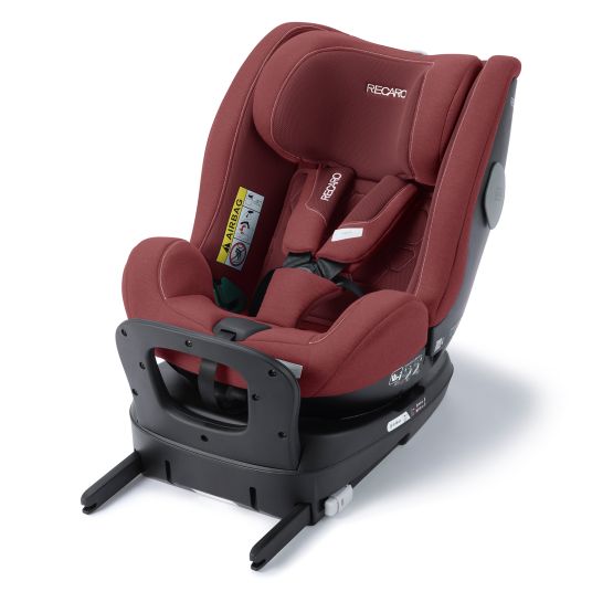 Recaro Reboarder-Kindersitz Salia 125 i-Size KID ab 3 Monate bis 7 Jahre (61 cm - 125 cm) drehbar mit Isofix-Basis - Iron Red