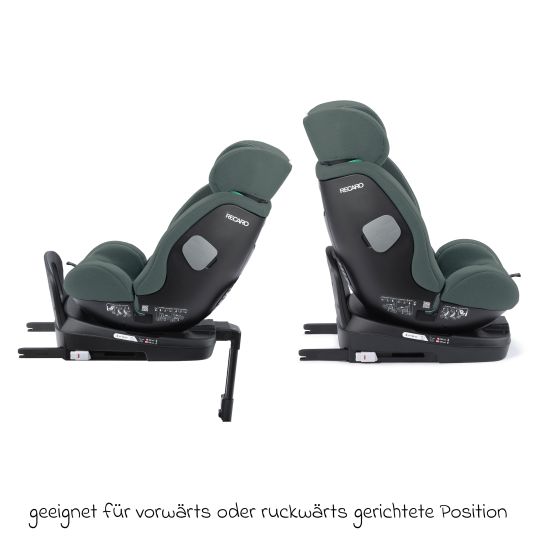 Recaro Reboarder-Kindersitz Salia 125 i-Size KID ab 3 Monate bis 7 Jahre (61 cm - 125 cm) drehbar mit Isofix-Basis - Mineral Green