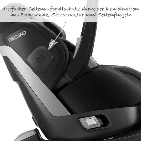Recaro Reboarder child seat Zero.1 Elite i-Size - Carbon Black