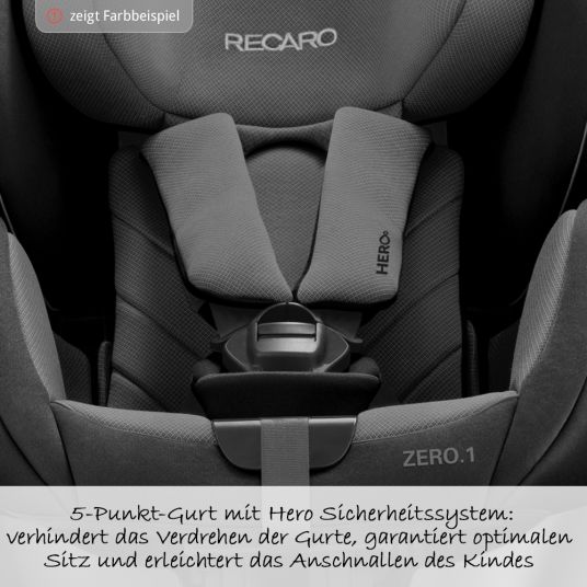Recaro Reboarder child seat Zero.1 Elite i-Size - Power Berry