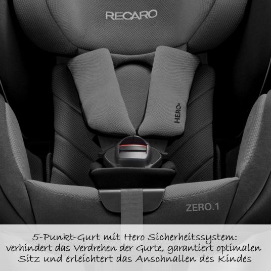 Recaro Seggiolino Zero.1 i-Size Reboarder - Nero Carbonio