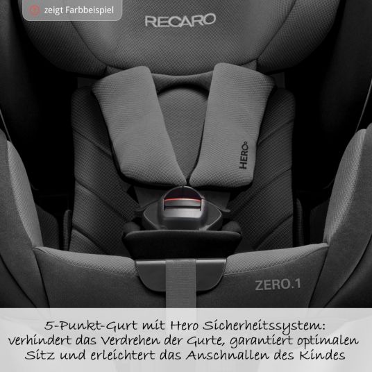Recaro Reboarder child seat Zero.1 i-Size - Power Berry