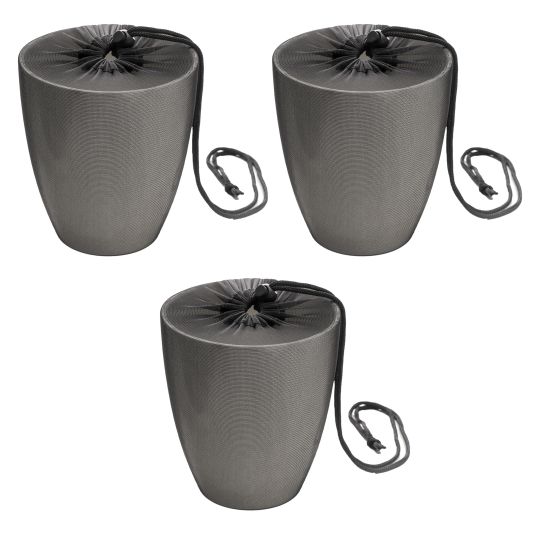 Reer Pack of 3 plant protection nets for flower pots with a diameter of up to 30 cm - Black