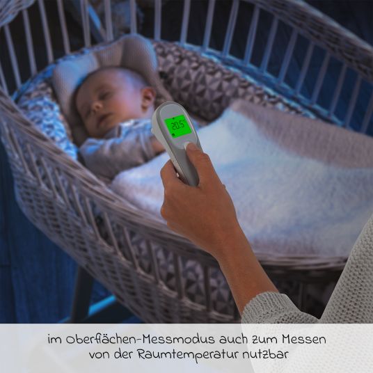 Reer 3in1 Infrarot-Fieberthermometer Colour EarTemp für Ohrmessung - Weiß Grau