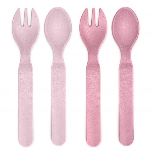 Reer 4-piece cutlery set Growing from sustainable raw materials - Pink