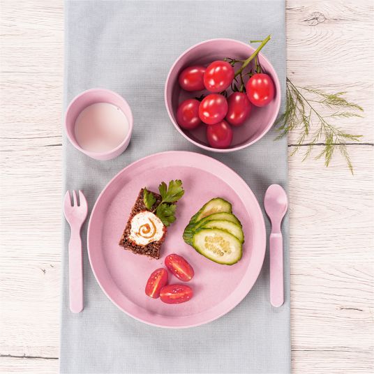Reer 4-piece cutlery set Growing from sustainable raw materials - Pink