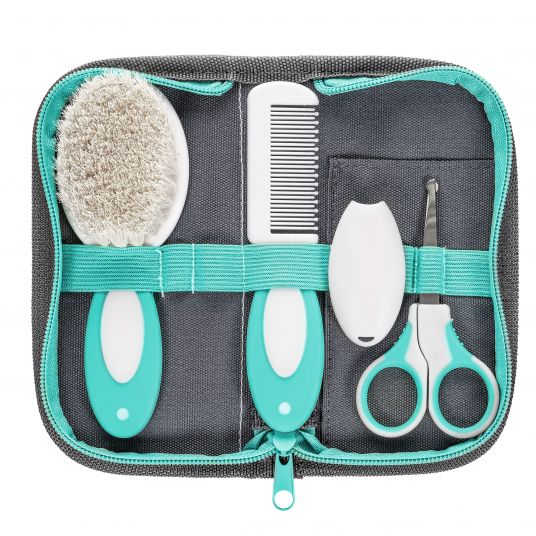 Reer 5 tlg. Pflegeset BabyCare - Grau / Mint