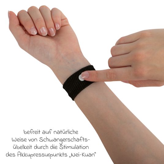 Reer Akupressur-Armband Mama mit einem hohen Tragekomfort - Schwarz