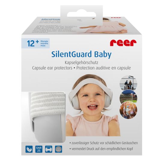 Reer Baby earmuffs SilentGuard from 12 months - 36 months - Gray