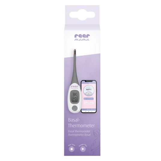 Reer Mama basal thermometer perfect for measuring basal body temperature - White Gray