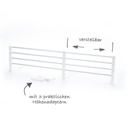 Reer Bettschutzgitter Variabel Metall 80 - 140 cm - Weiß
