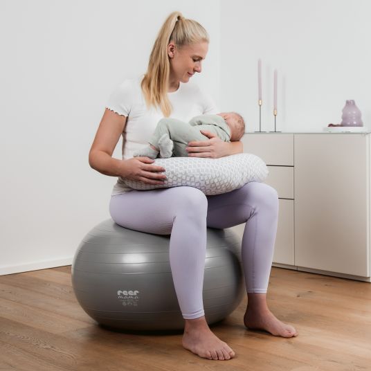 Reer Exercise ball Mama loadable up to 120 kg incl. air pump - gray