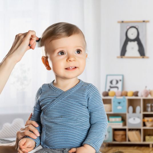 Reer Set per la cura dei capelli BabyCare - Spazzola per capelli naturale