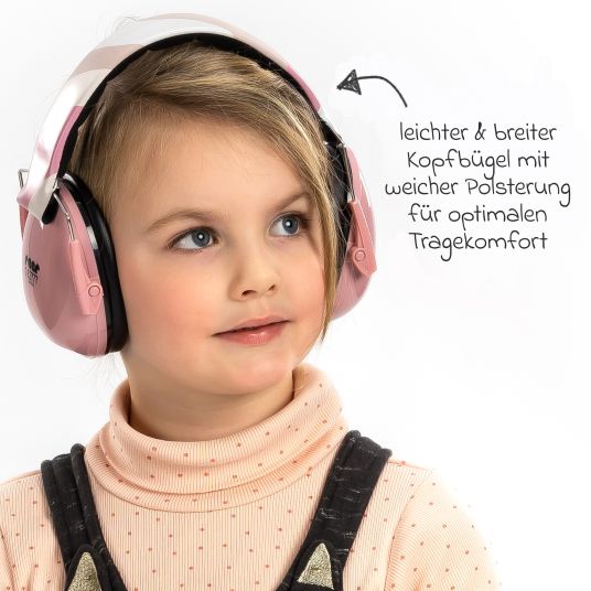 Reer Paraorecchie per bambini SilentGuard da 5 anni - Rosa