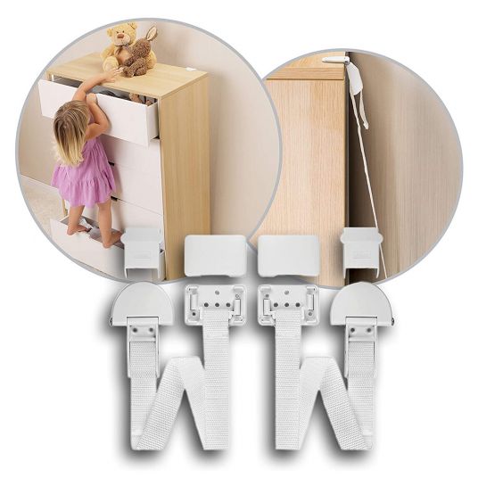 Reer Anti-tilt for furniture - 2 bands - White