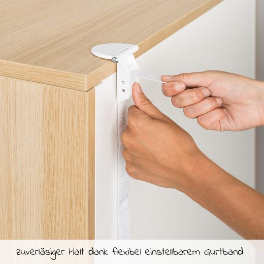 Reer Anti-tilt for furniture - 2 bands - White