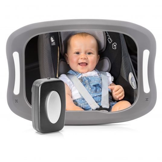 Reer LED Auto-Sicherheitsspiegel mit Licht - BabyView - Anthrazit