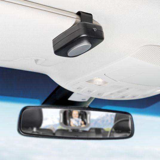 Reer Specchio di sicurezza per auto a LED con luce - BabyView - Antracite