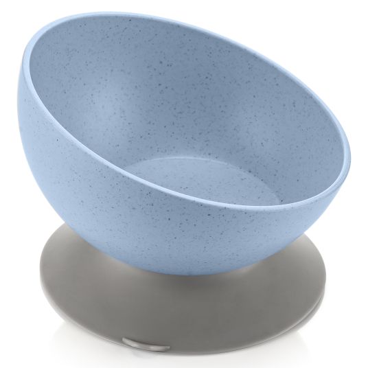 Reer Learning bowl with suction cup Growing Bowl made from 80% renewable raw materials such as wood & sugar from Germany - Blue