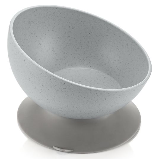 Reer Learning bowl with suction cup Growing Bowl made from 80% renewable raw materials such as wood & sugar from Germany - gray