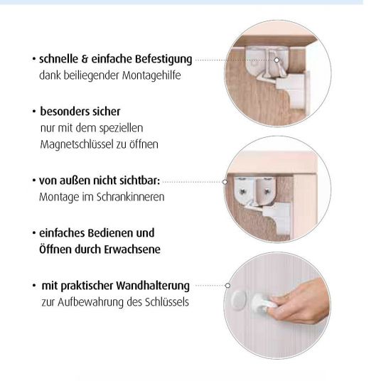 Reer Blocco magnetico 2 Pack - Bianco