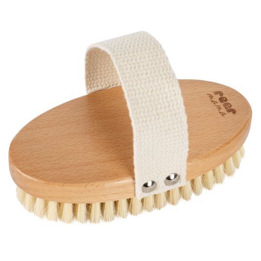 Reer Mommy massage brush with soft natural bristles - Natural