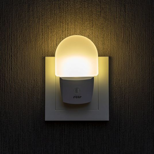 Reer Luce notturna con sensore crepuscolare Nightguide - Bianco