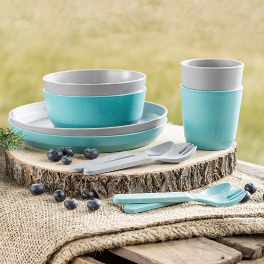 Reer Bowl 2 Pack Growing from sustainable raw materials - Turquoise Gray