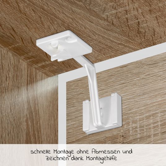 Reer Schubladen- & Schranksicherung 8er Pack mit Montagehilfe - Weiß
