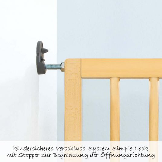 Reer Schutzgitter zum Schrauben Basic Simple Lock 65,5 - 106 cm - Holz