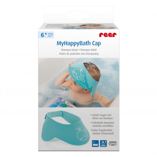 Reer Cappuccio protettivo per shampoo MyHappyBath - Blu