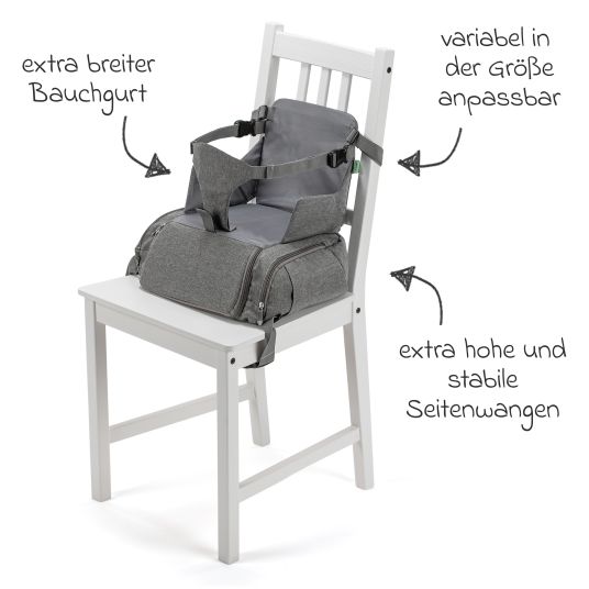 Reer Booster seat for on the go Growing - Grey Melange