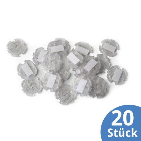 Reer Socket protection for gluing - Pack of 20 - Transparent