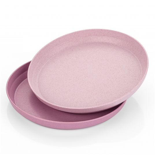 Reer Plate 2 pack Growing from sustainable raw materials - Pink