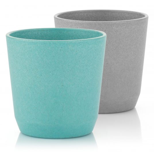 Reer Drinking Mug 2 Pack Growing from Sustainable Raw Materials - Turquoise Gray